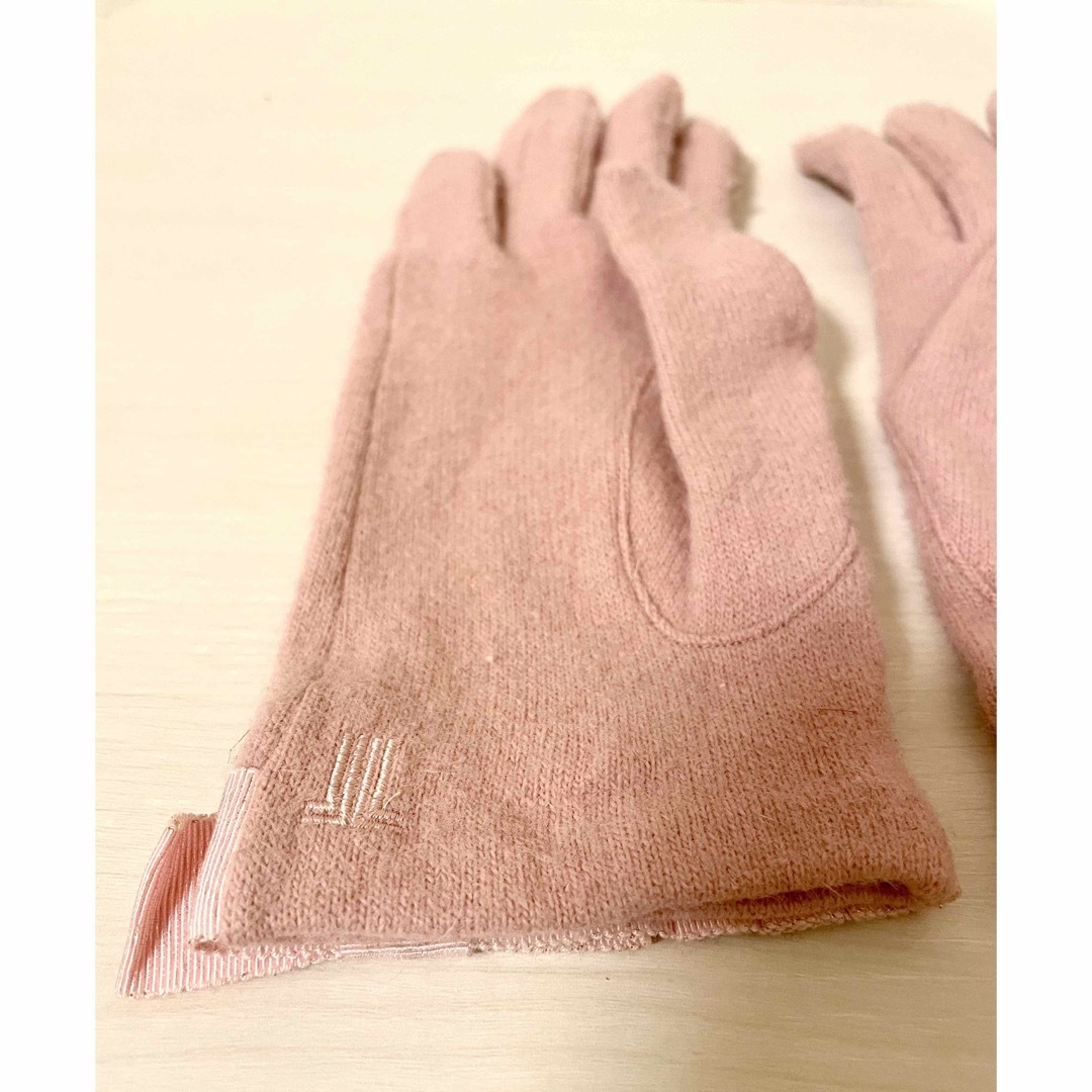 手袋　スマホ対応　ピンク色　カシミヤ レディースのファッション小物(手袋)の商品写真
