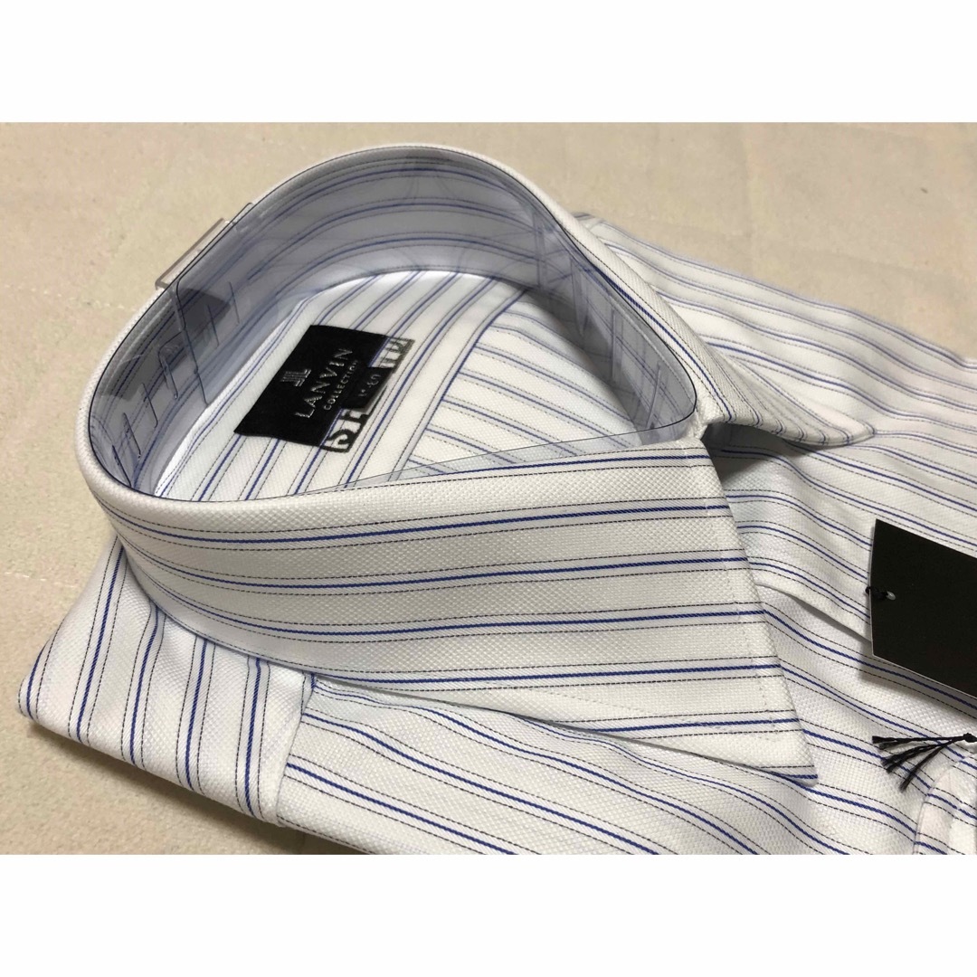 LANVIN COLLECTION(ランバンコレクション)のM576新品LANVIN 長袖ストライプワイシャツ 41-80￥16500日本製 メンズのトップス(シャツ)の商品写真