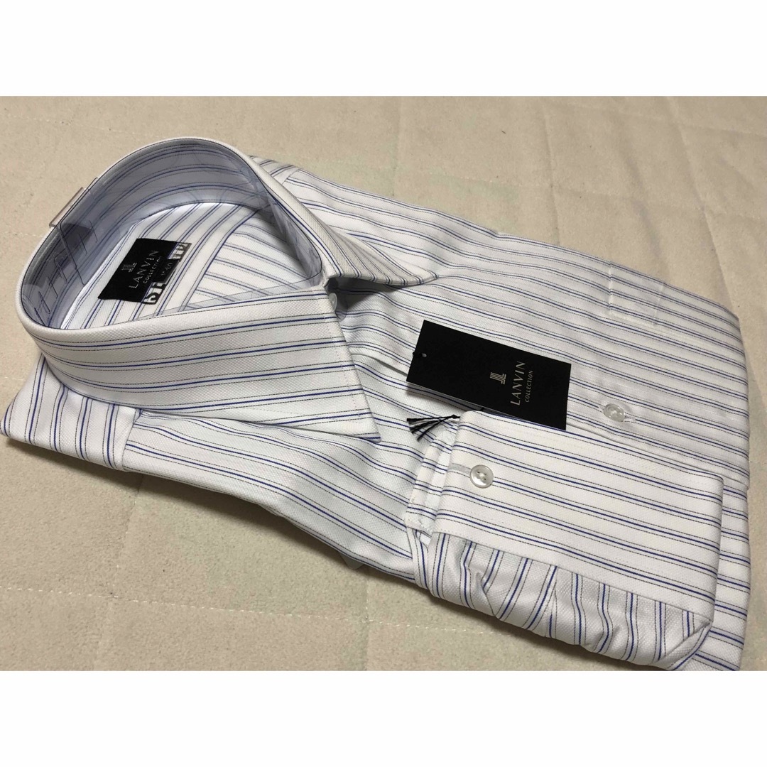LANVIN COLLECTION(ランバンコレクション)のM576新品LANVIN 長袖ストライプワイシャツ 41-80￥16500日本製 メンズのトップス(シャツ)の商品写真