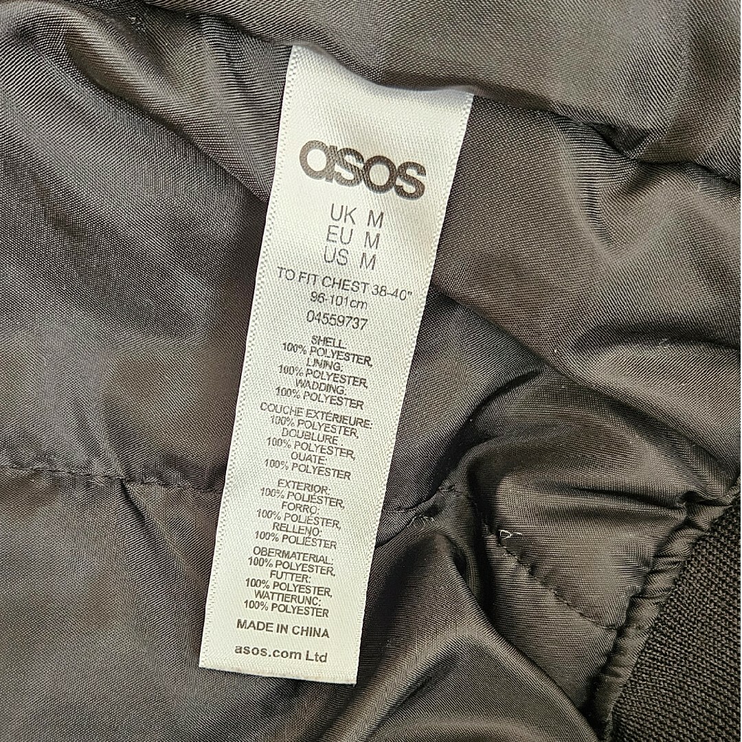 asos(エイソス)の【asos】MA-1 アウター カーキ M ブルゾン メンズのジャケット/アウター(ブルゾン)の商品写真