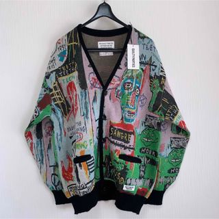 ワコマリア(WACKO MARIA)の【WACKOMARIA】BASQUIAT CARDIGAN／新品タグ付／送料込(カーディガン)