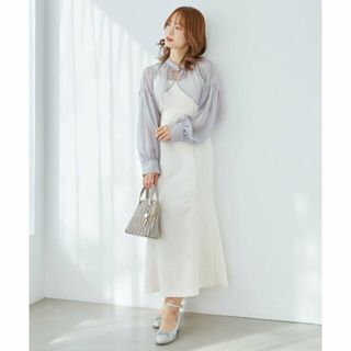 マジェスティックレゴン(MAJESTIC LEGON)の【L/グレー】シャイニーボレロセットワンピ(ロングワンピース/マキシワンピース)