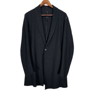 ザヴィリジアン(The Viridi-anne)のThe Viridi-anne 16AW Fulling Knit Long Jacket 圧縮ウールオーバーロックステッチジャケット ショールカラー テーラード(テーラードジャケット)