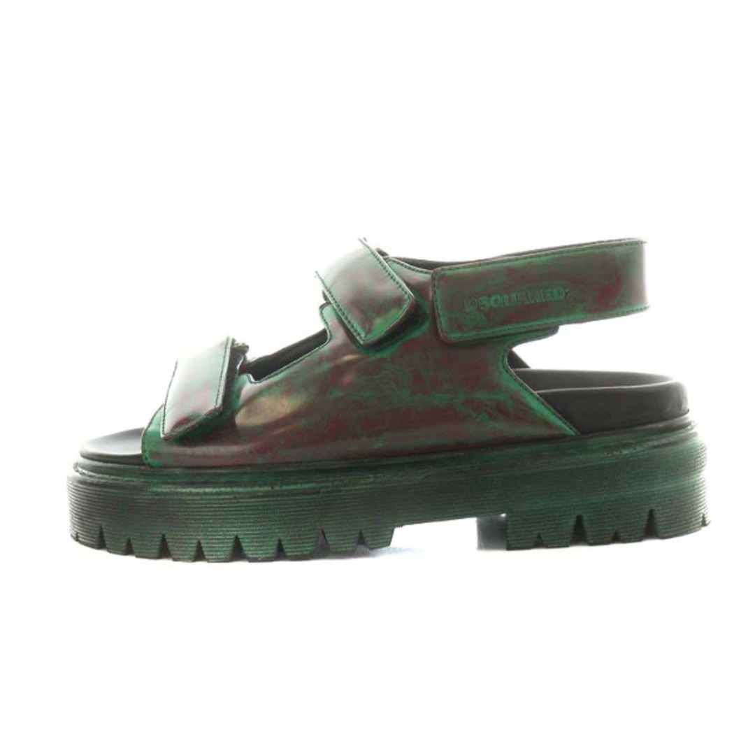 DSQUARED2(ディースクエアード)のDSQUARED2 サンダル ストラップ 厚底 41 26.0cm 緑 メンズの靴/シューズ(サンダル)の商品写真