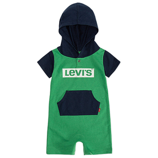 リーバイス ベビー服 Levis LVB LEVIS LOGO COVERALL GREENBRIAR 3M(0～3ヵ月) GREENBRIAR(ロンパース)
