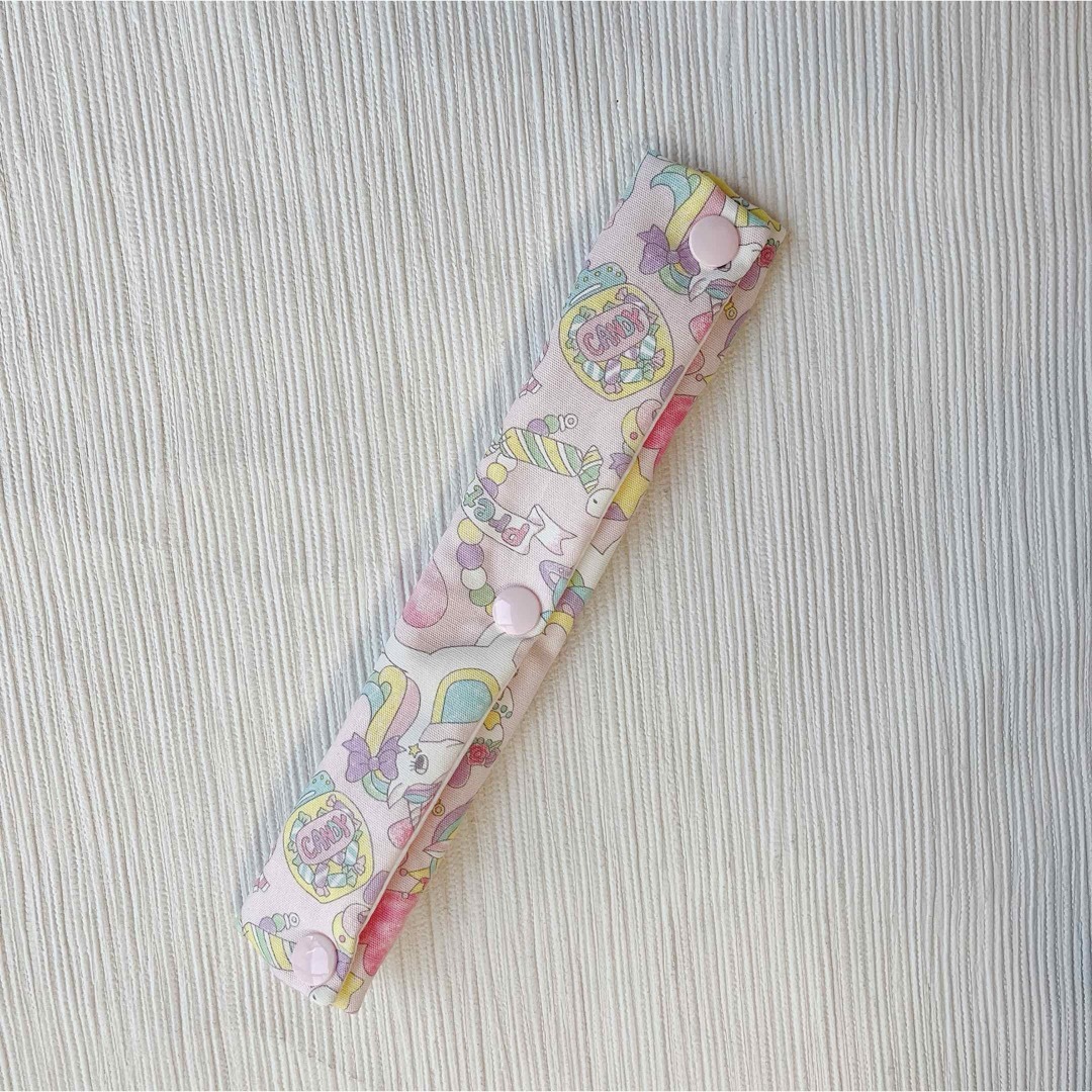 水筒肩紐カバー 女の子 ユニコーン ピンク ハンドメイドのキッズ/ベビー(外出用品)の商品写真