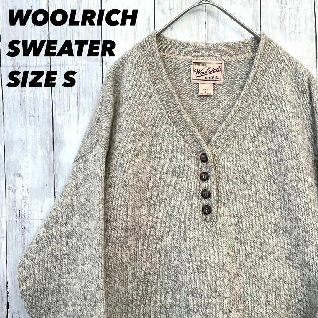 WOOLRICH(ウールリッチ)のレディースヴィンテージ古着WOOLRICH ウールリッチヘンリーネックセーターS レディースのトップス(ニット/セーター)の商品写真