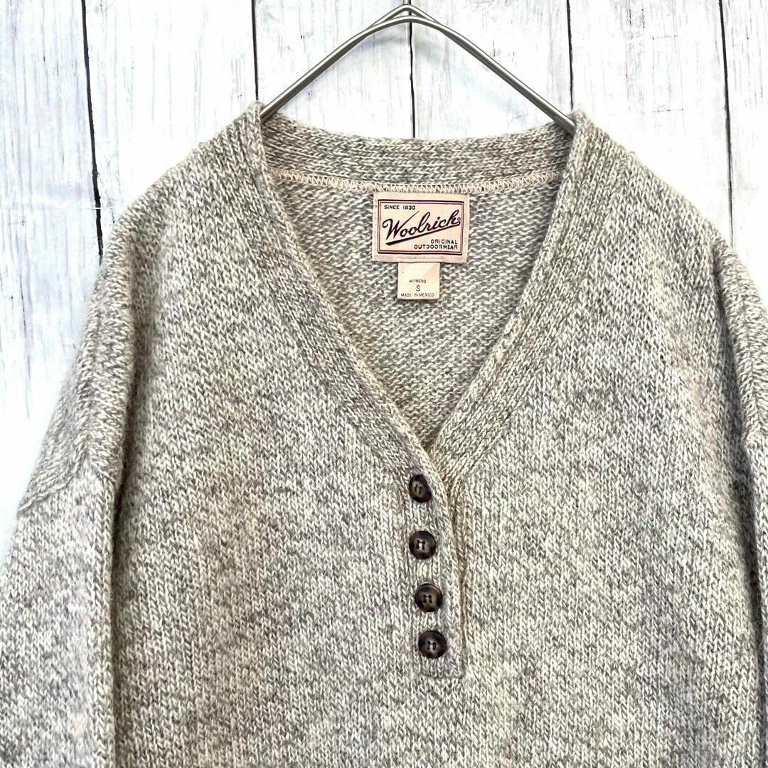 WOOLRICH(ウールリッチ)のレディースヴィンテージ古着WOOLRICH ウールリッチヘンリーネックセーターS レディースのトップス(ニット/セーター)の商品写真