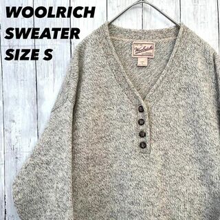 ウールリッチ(WOOLRICH)のレディースヴィンテージ古着WOOLRICH ウールリッチヘンリーネックセーターS(ニット/セーター)