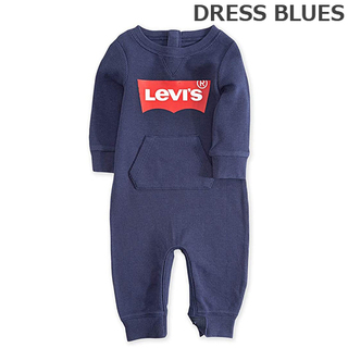 リーバイス ベビー Levis LVB KNIT COVERALL DRESS BLUES 18M(12～18ヵ月) 18M(ロンパース)