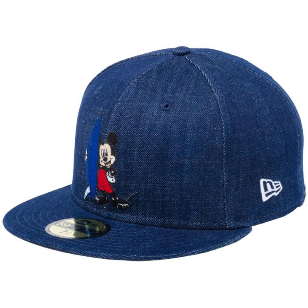 NEW ERA(ニューエラー)のニューエラ ミッキー サーフボード ディズニー 古着 レア ヴィンテージ デニム メンズの帽子(キャップ)の商品写真