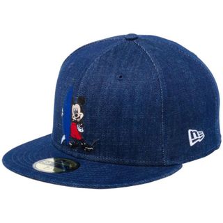 ニューエラー(NEW ERA)のニューエラ ミッキー サーフボード ディズニー 古着 レア ヴィンテージ デニム(キャップ)