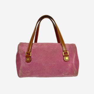 ケイトスペードニューヨーク(kate spade new york)のKATE SPADE ピンク スエード ミニ ボックス ハンドバッグ(ハンドバッグ)