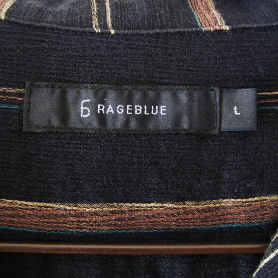 RAGEBLUE(レイジブルー)の美品　RAGE BLUE／レイジブルー★　ストライプ　開襟シャツ メンズのトップス(シャツ)の商品写真