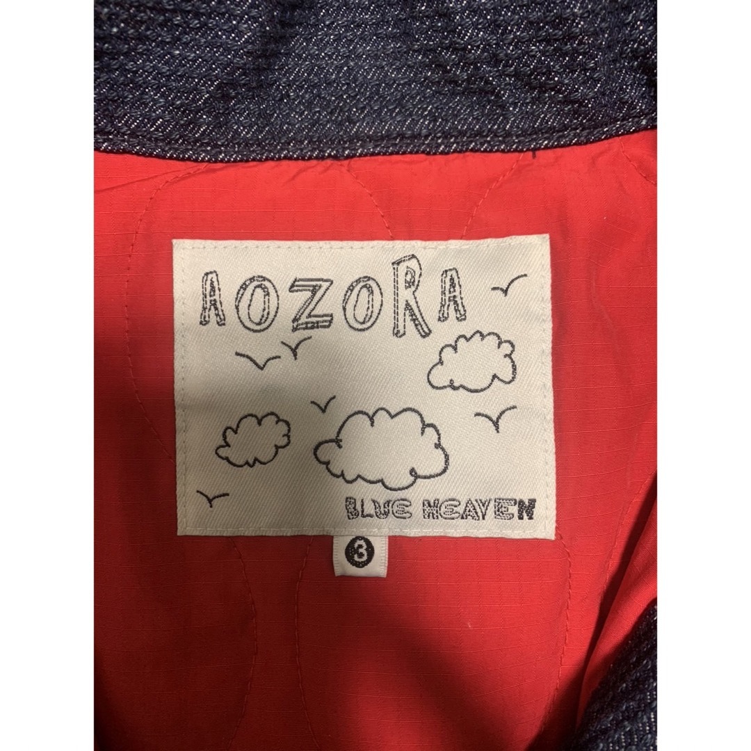 aozora(アオゾラ)のAOZORA 刺し子デニム中綿コーチJK メンズのジャケット/アウター(Gジャン/デニムジャケット)の商品写真