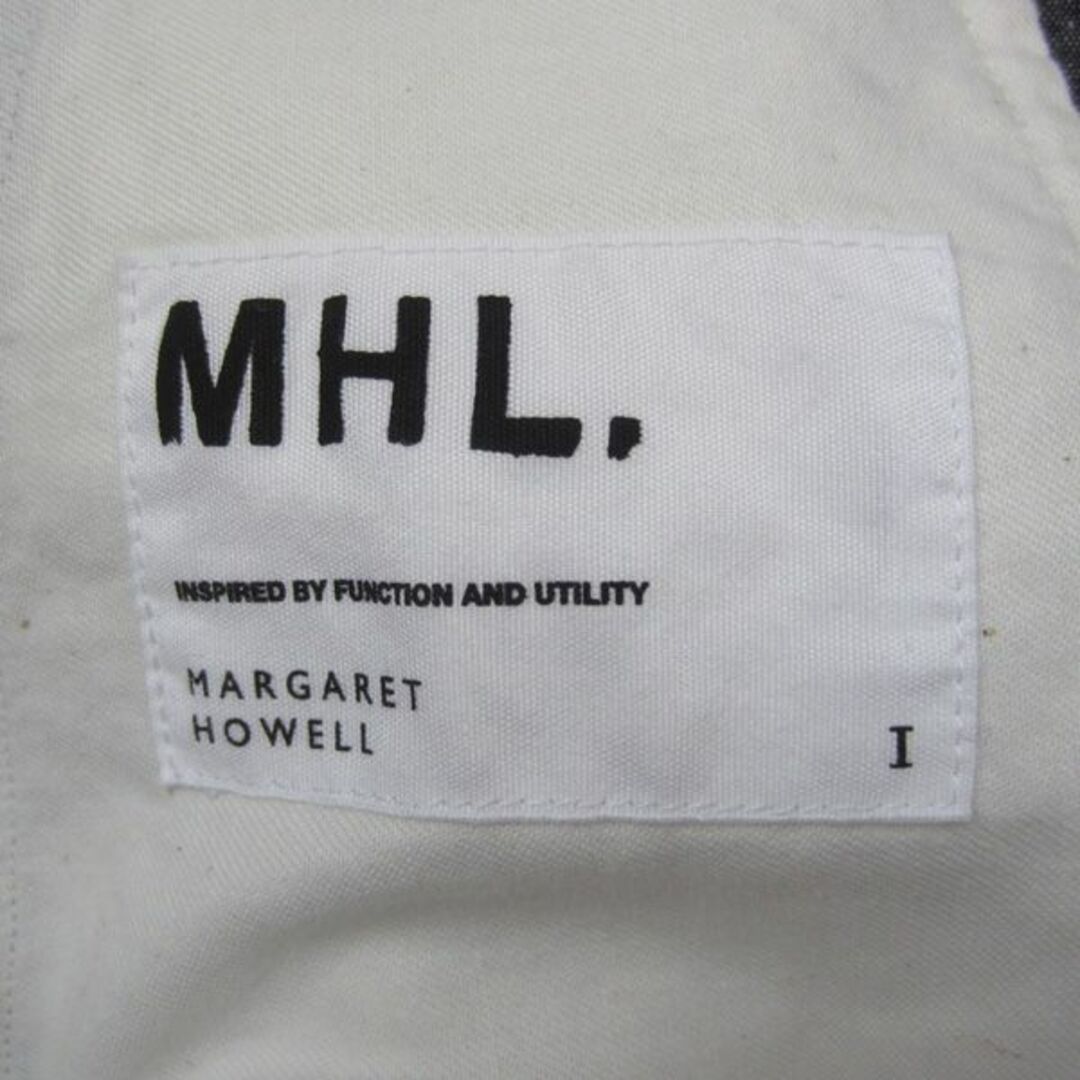 MARGARET HOWELL(マーガレットハウエル)の美品　MHL／マーガレットハウエル★　リネンコットン　ストライプ　膝丈スカート レディースのスカート(ひざ丈スカート)の商品写真