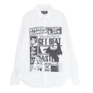 ヒステリックグラマー(HYSTERIC GLAMOUR)のHYSTERIC GLAMOUR ヒステリックグラマー 02213AH11 DAILY HYSTERIC レギュラー カラー 長袖 シャツ ホワイト系 S【中古】(シャツ)