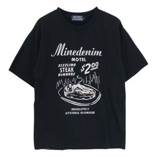 ヒステリックグラマー(HYSTERIC GLAMOUR)のHYSTERIC GLAMOUR ヒステリックグラマー MND-HYS002 × MINEDENIM マインデニム T-SH デビル ガール プリント Tシャツ ブラック系 S【中古】(Tシャツ/カットソー(半袖/袖なし))