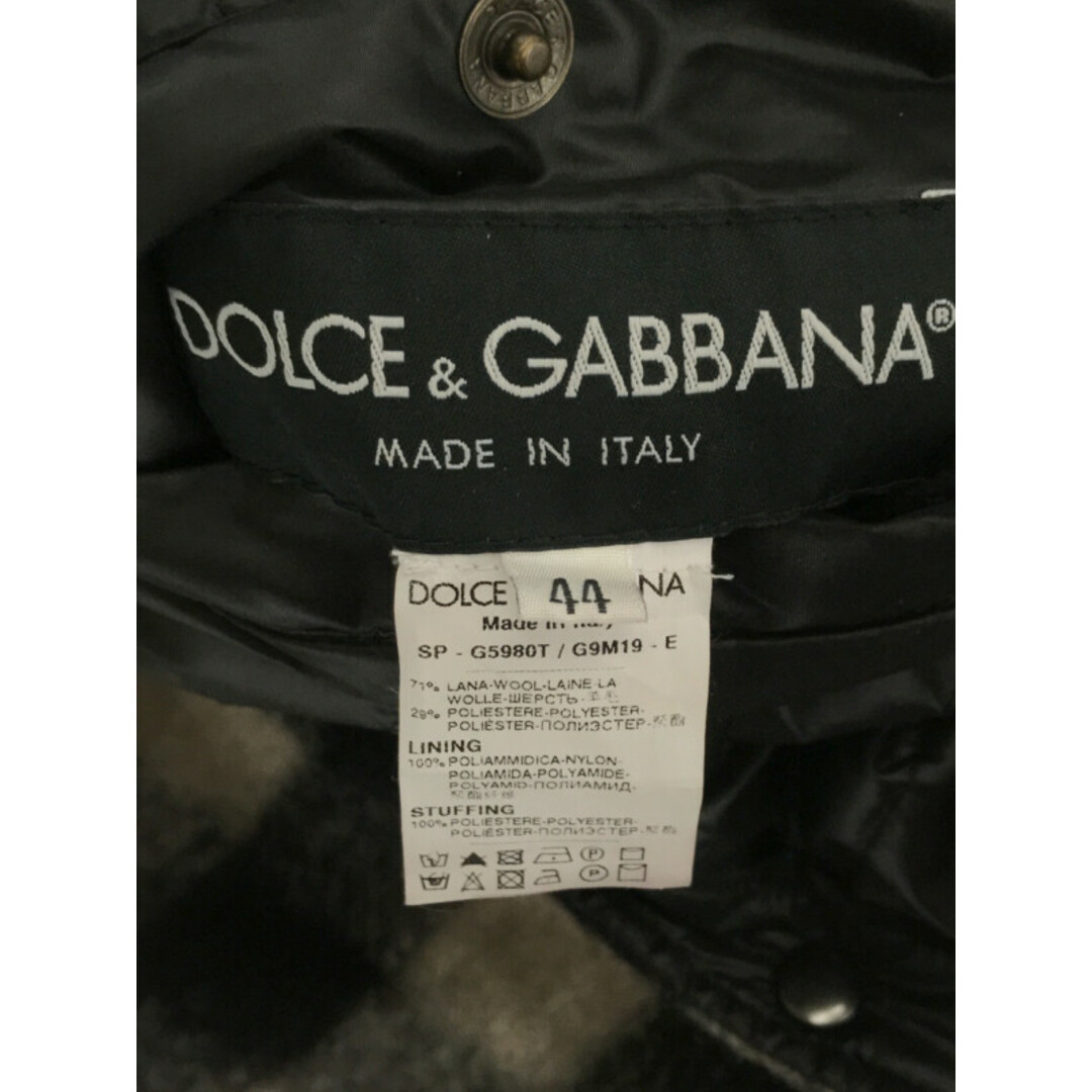 DOLCE&GABBANA(ドルチェアンドガッバーナ)のDOLCE&GABBANA ドルチェ＆ガッバーナ リバーシブル ウールチェックブルゾン ブラック ホワイト 44 G5980T/G9M19 メンズのジャケット/アウター(その他)の商品写真