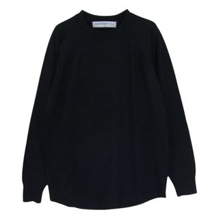 ジョンスメドレー(JOHN SMEDLEY)のJOHN SMEDLEY ジョンスメドレー RON HERMAN ロンハーマン別注 ウール100％ クルーネック ラグラン ニット セーター ブラック系 S【中古】(ニット/セーター)