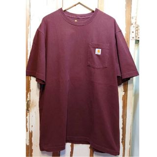 カーハート(carhartt)の☆US古着Carhartt/カーハート/ボルドー/Tシャツ/XL(Tシャツ/カットソー(半袖/袖なし))