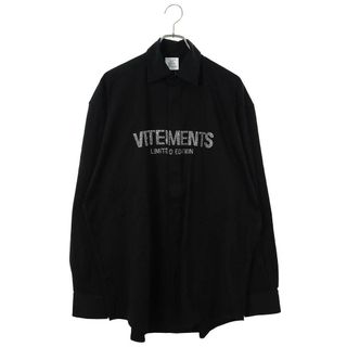 ヴェトモン(VETEMENTS)のヴェトモン  23AW  UE54JS180B クリスタルロゴ長袖シャツ メンズ XS(シャツ)