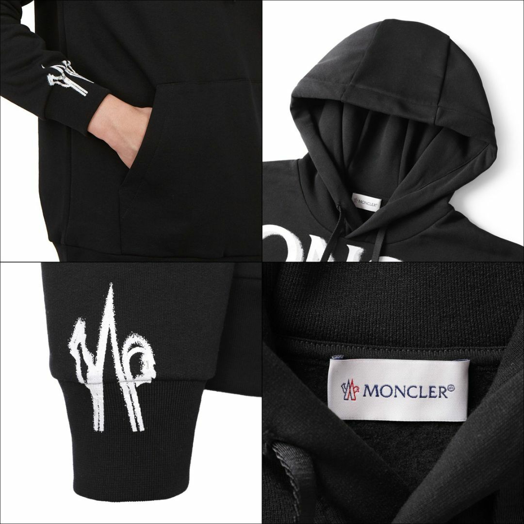 MONCLER(モンクレール)の送料無料 60 MONCLER GENIUS モンクレール ジーニアス 1017 ALYX 9SM 8G00001 M2781 ブラック パーカー スウェット ロゴ size XL メンズのトップス(パーカー)の商品写真