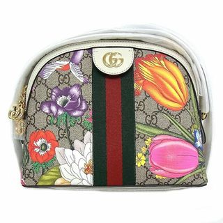 グッチ(Gucci)のグッチ GUCCI 499621 GGスプリームキャンバス　ショルダーバッグ　花柄 GGフローラ　ベージュ×マルチカラー　斜めがけ　PVC(ショルダーバッグ)