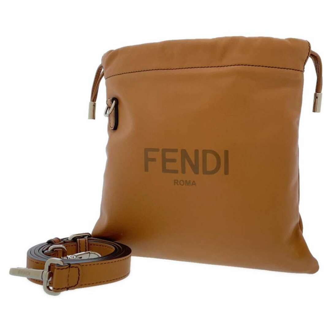 フェンディ ショルダーバッグ ロゴ スリムクラッチ スモール 巾着 レザー 7VA510 FENDI バッグショルダーバッグ