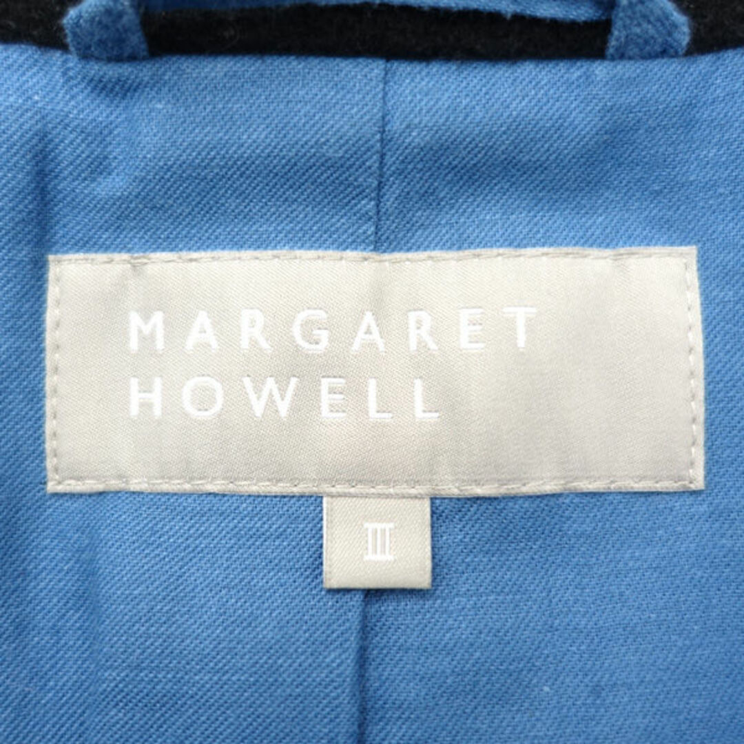 MARGARET HOWELL(マーガレットハウエル)のMARGARET HOWELL / マーガレットハウエル ◆Pコート/ピーコート/ショート丈/カシミヤ混/ブラック/サイズ3 578-212805 【レディース/ガールズ/LADY/女性/婦人】 レディースファッション【中古】 [0220476655] レディースのジャケット/アウター(ロングコート)の商品写真