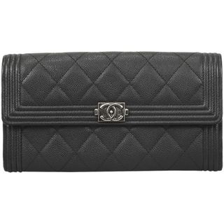 シャネル(CHANEL)のシャネル ボーイシャネル 長財布 A80286 キャビアスキン 23番台 A♪(財布)