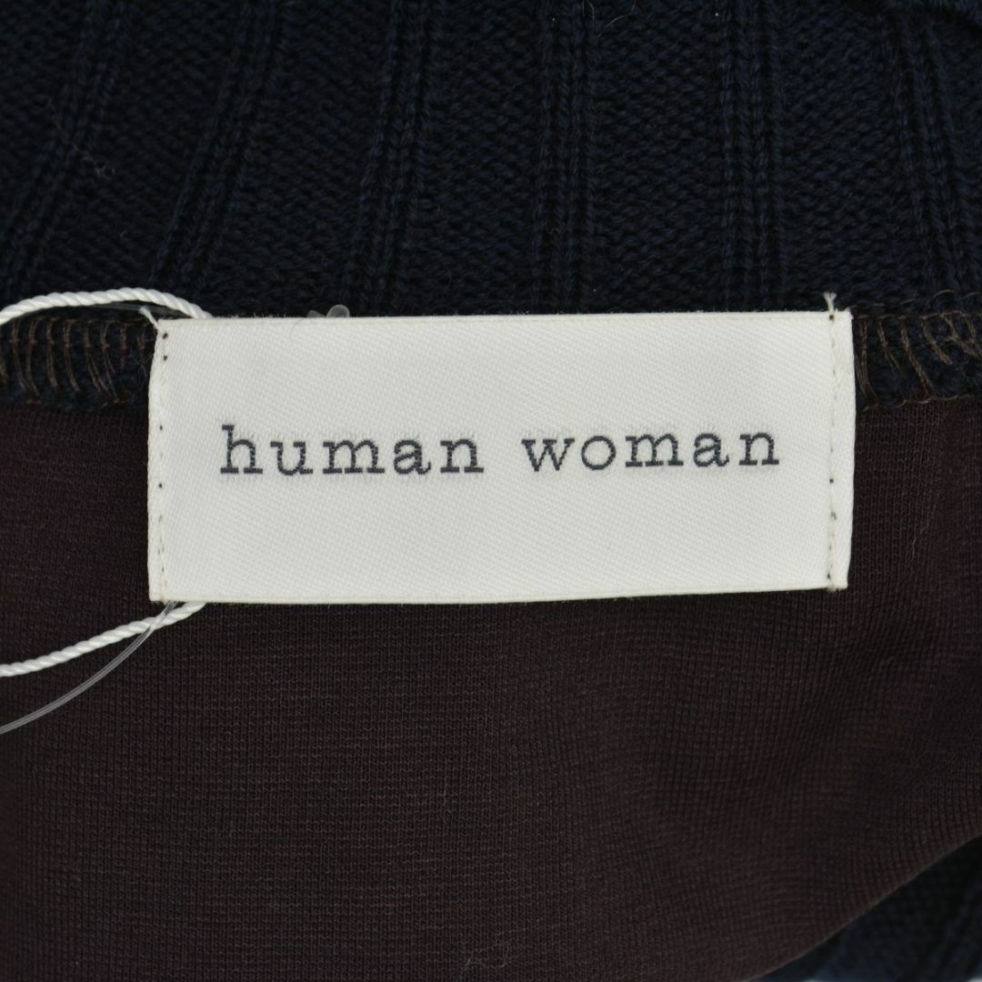 HUMAN WOMAN(ヒューマンウーマン)の【HUMANWOMAN】ストレッチポンチロング長袖ワンピース レディースのワンピース(ロングワンピース/マキシワンピース)の商品写真