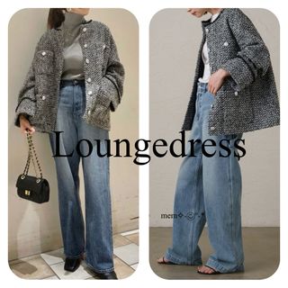 ラウンジドレス(Loungedress)の♡ラウンジドレス♡Loungedress♡新品♡紙タグ付き♡ツイードジャケット♡(ノーカラージャケット)