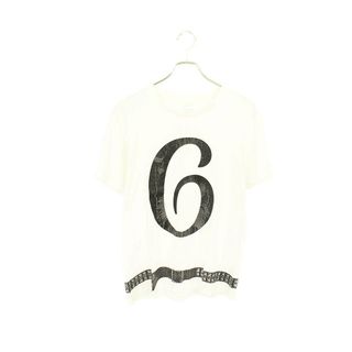 ナンバーナイン(NUMBER (N)INE)のナンバーナイン  6周年記念 スタッズベルト数字ひび割れプリントTシャツ メンズ 2(Tシャツ/カットソー(半袖/袖なし))