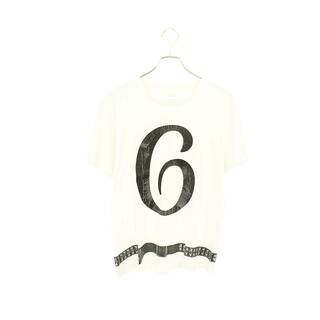 ナンバーナイン(NUMBER (N)INE)のナンバーナイン  6周年記念 スタッズベルト数字ひび割れプリントTシャツ メンズ 2(Tシャツ/カットソー(半袖/袖なし))