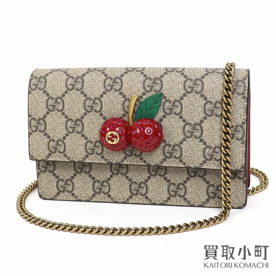 グッチ【GUCCI】チェリー付き GGスプリームミニバッグ | フリマアプリ ラクマ