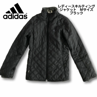 アディダス(adidas)のADIDAS アディダス レディース キルティングジャケット Mサイズ ブラック(ナイロンジャケット)