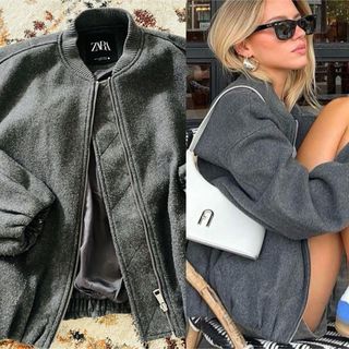 ブルゾン新品　ZARA ウォーターレペレント　キルティングボンバージャケット　XS