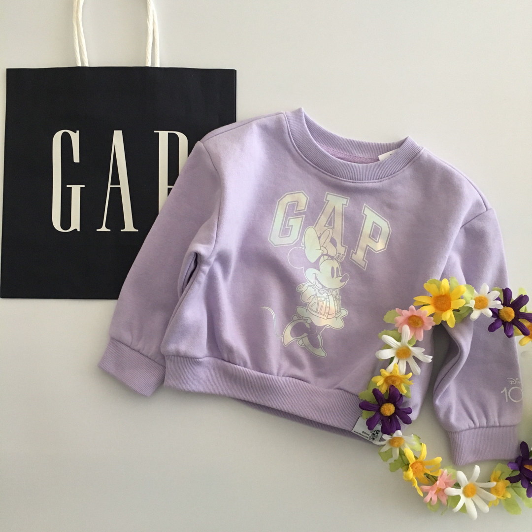 babyGAP(ベビーギャップ)の新品♡baby gap♡ベビーギャップ♡ミニー♡スウェット♡トレーナー♡ザラ/他 キッズ/ベビー/マタニティのキッズ服女の子用(90cm~)(Tシャツ/カットソー)の商品写真