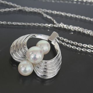 ミキモト(MIKIMOTO)のミキモト アコヤパール 7.2～6.3mm ネックレス 39cm K14WG(ネックレス)