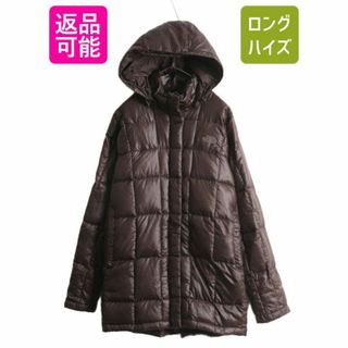 ザノースフェイス(THE NORTH FACE)のUS企画 ノースフェイス ダウン ハーフ コート レディース L 古着 The North Face アウトドア ジャケット 600フィル キルティング ブラウン(ダウンジャケット)