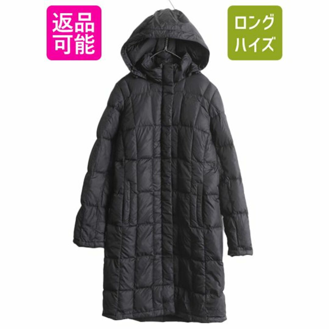 US企画 ノースフェイス ロング ダウン コート レディース S / The North Face アウトドア パーカー ジャケット 550フィル キルティング 黒ジャケット/アウター