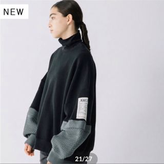 ブランバスク(blanc basque)のブランバスク　裏起毛ｘKnitスリーブ　長袖プルオーバー(カットソー(長袖/七分))