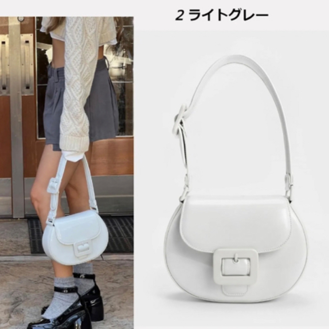 Charles and Keith(チャールズアンドキース)のチャールズアンドキース　charles&keith バッグ　itzy エナメル　 レディースのバッグ(ショルダーバッグ)の商品写真