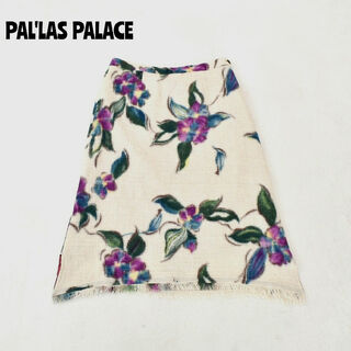 ★ PAL'LAS PALACE パラスパレス ★ 花柄 総柄 スカート ウール(ひざ丈スカート)