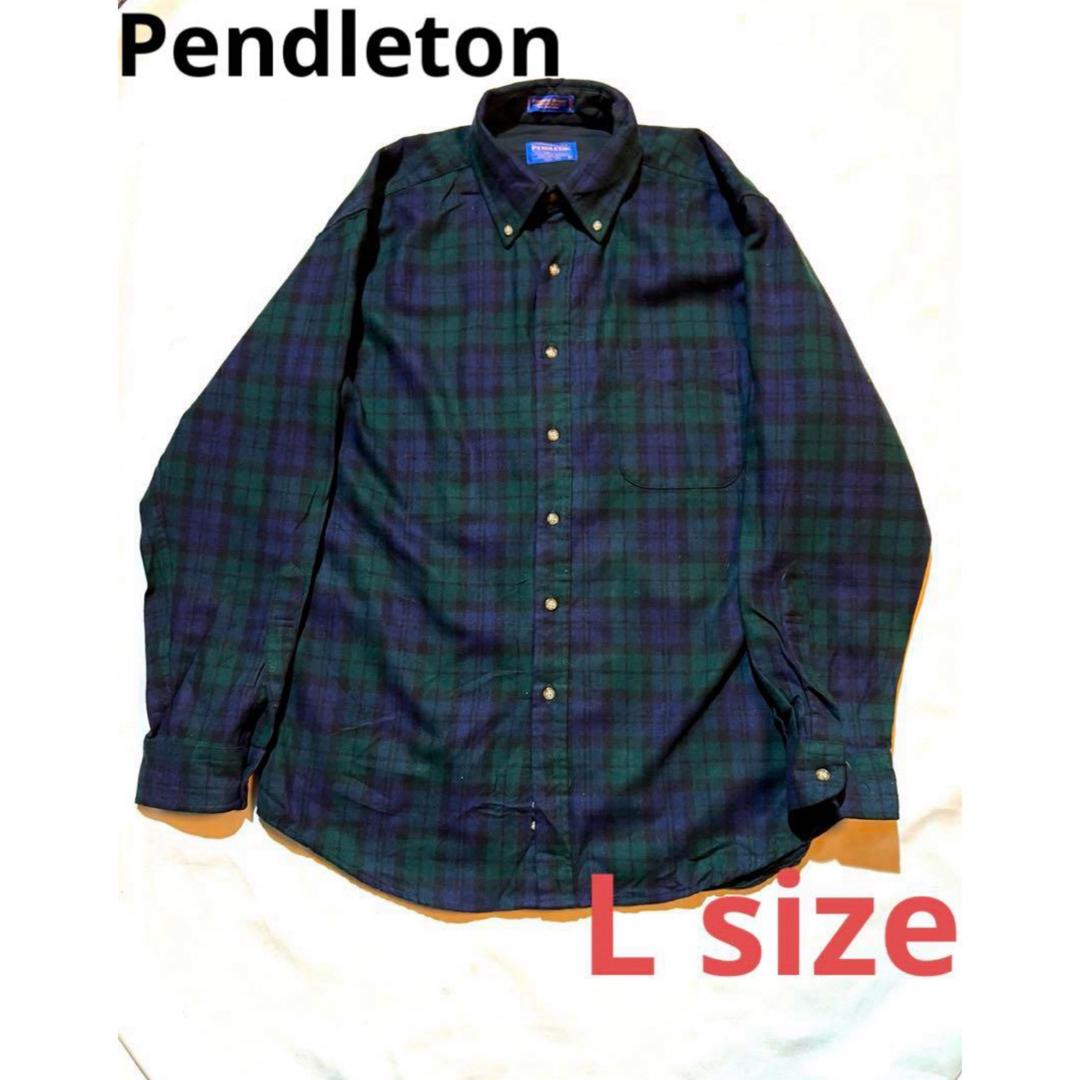 PENDLETON(ペンドルトン)の【希少】pendleton wool cheackシャツ　グリーン メンズのトップス(シャツ)の商品写真