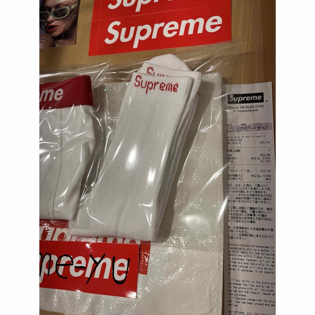 Supreme(シュプリーム)のSupreme/Hanes Crew Socks ヘインズ　ソックス　2足　② メンズのレッグウェア(ソックス)の商品写真