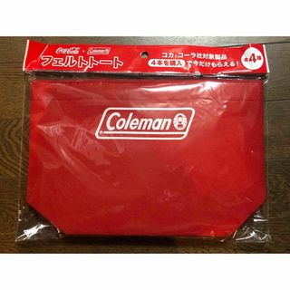 コールマン(Coleman)の【送料込】非売品 ノベルティ コカコーラ × コールマン フェルトトート レッド(ノベルティグッズ)