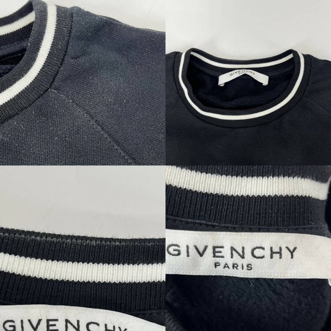 GIVENCHY(ジバンシィ)の【値下げ中】Givenchy ジバンシー スウェット クルーネック プルオーバー トレーナー アパレル 服 裏起毛 ロゴ XXL BM708T3003 ブラック 黒 ホワイト 白 コットン    メンズ 秋 冬【中古品】 メンズのトップス(パーカー)の商品写真