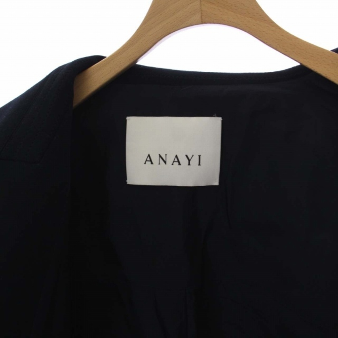 ANAYI(アナイ)のアナイ ANAYI 21SS Pコート ピーコート ショート丈 38 M 黒 レディースのジャケット/アウター(ピーコート)の商品写真